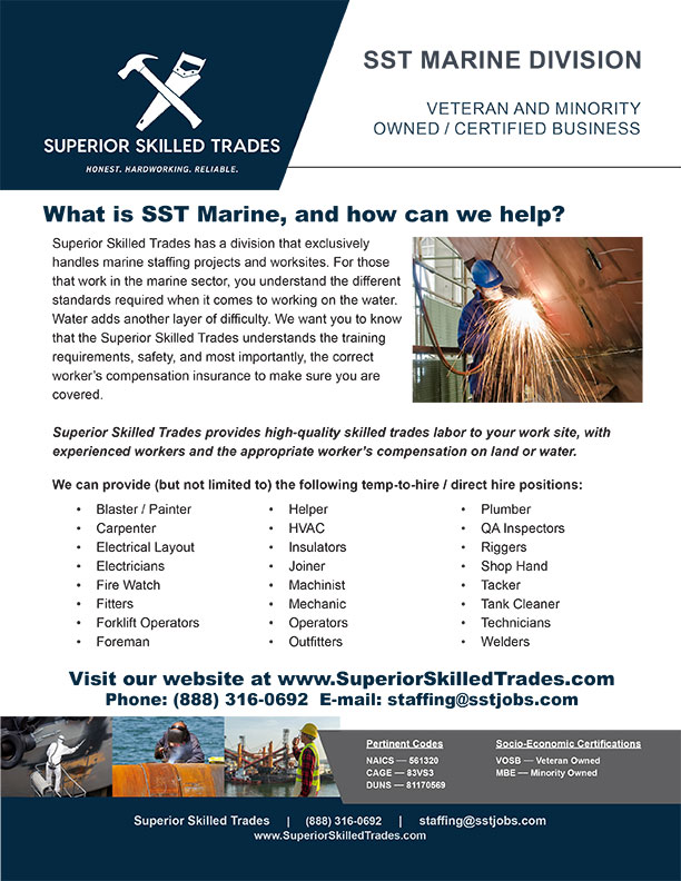 Superior Skilled Trades Maritime Staffing Flyer