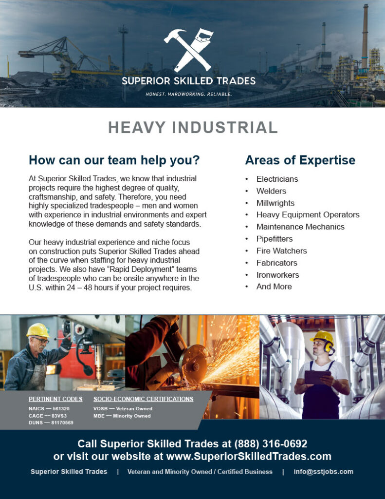 Superior Skilled Trades Heavy Industrial Service Flyer